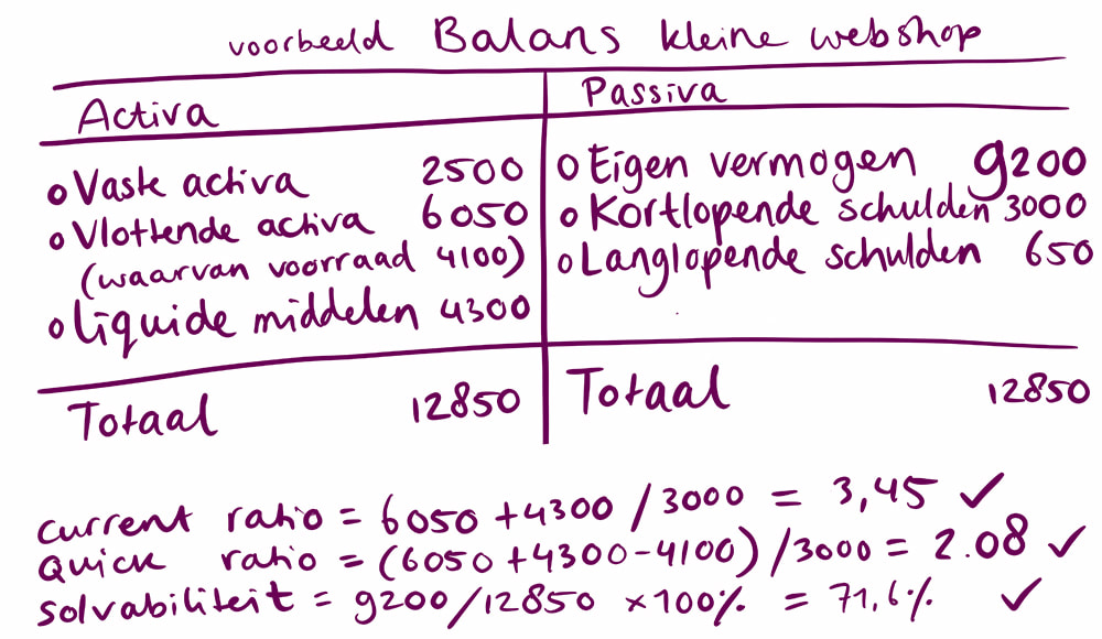 Voorbeeld schema balans